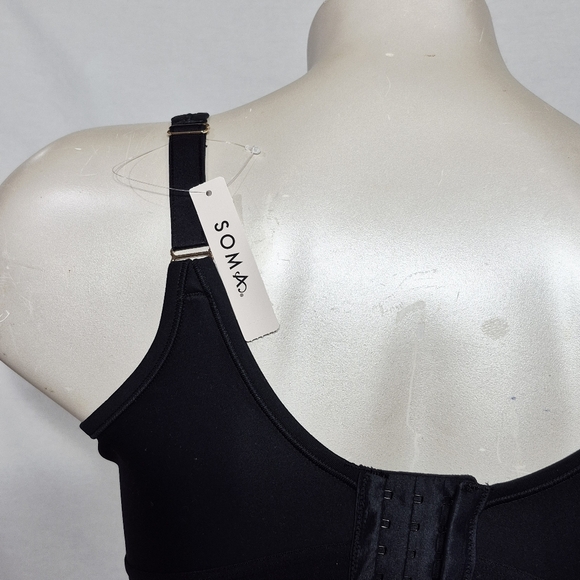 42DD Soma Enhancing Full Coverage Wireless Unlined Wire Free Bra Black NWT - Picture 5 of 8